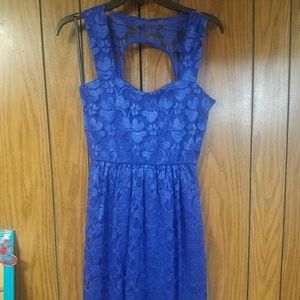 Boutique royal blue lace skater dress Medium